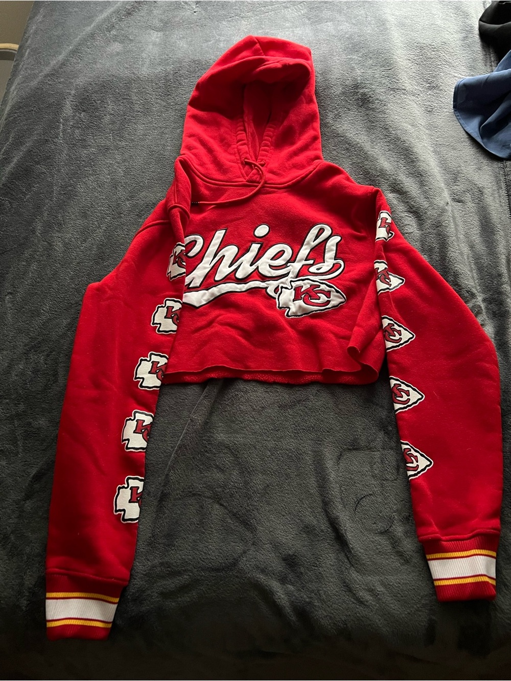 Kansas City Chiefs Red Cropped Hoodie for Women